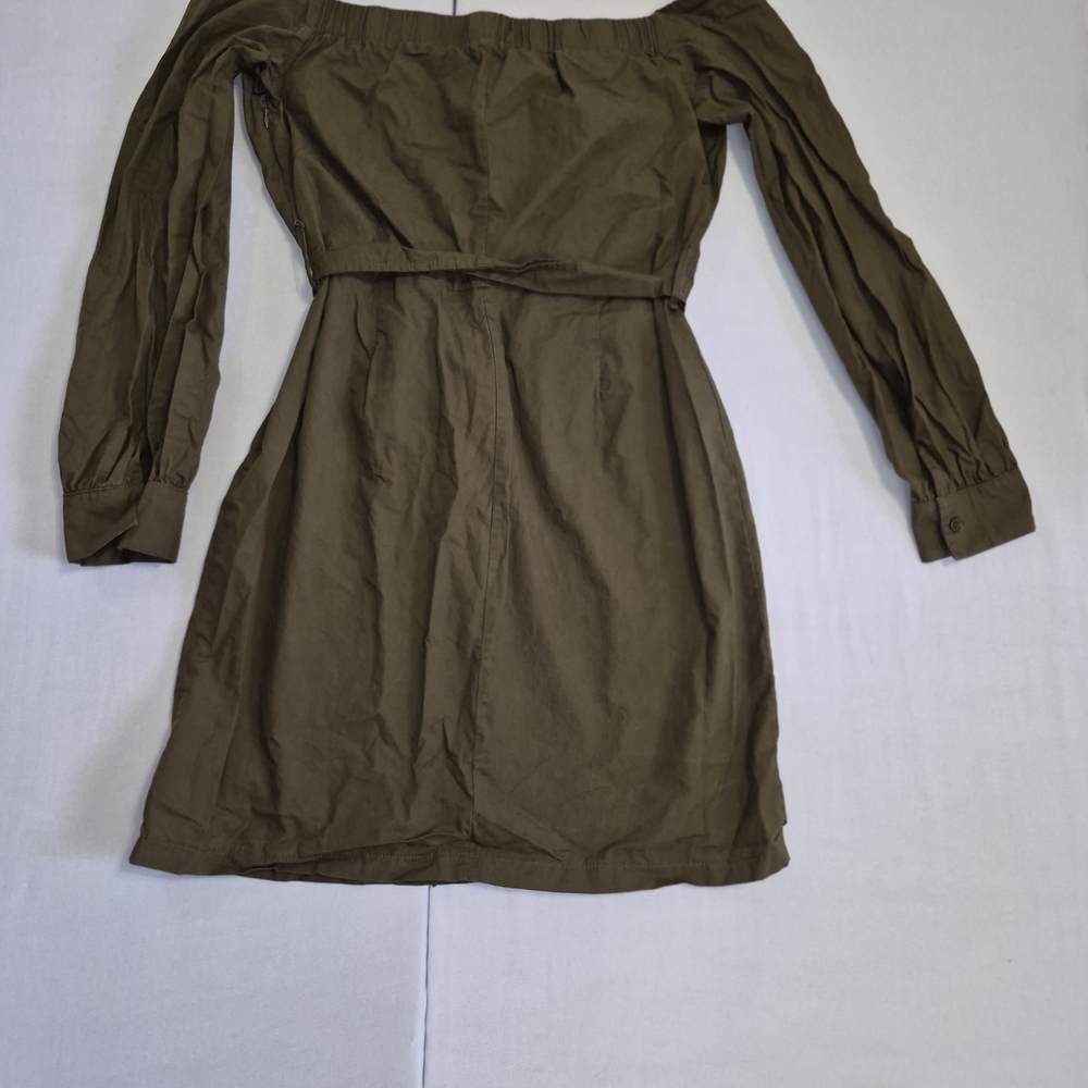 Off-Shoulder Olive Green Women’s Dress
